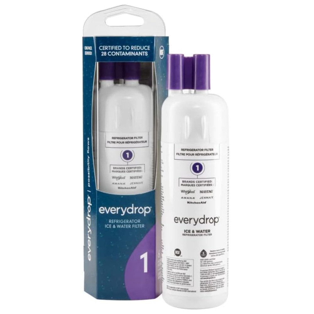 EveryDrop by Whirlpool EDR1RXD1 refrigerator water filter cartridge with retail packaging