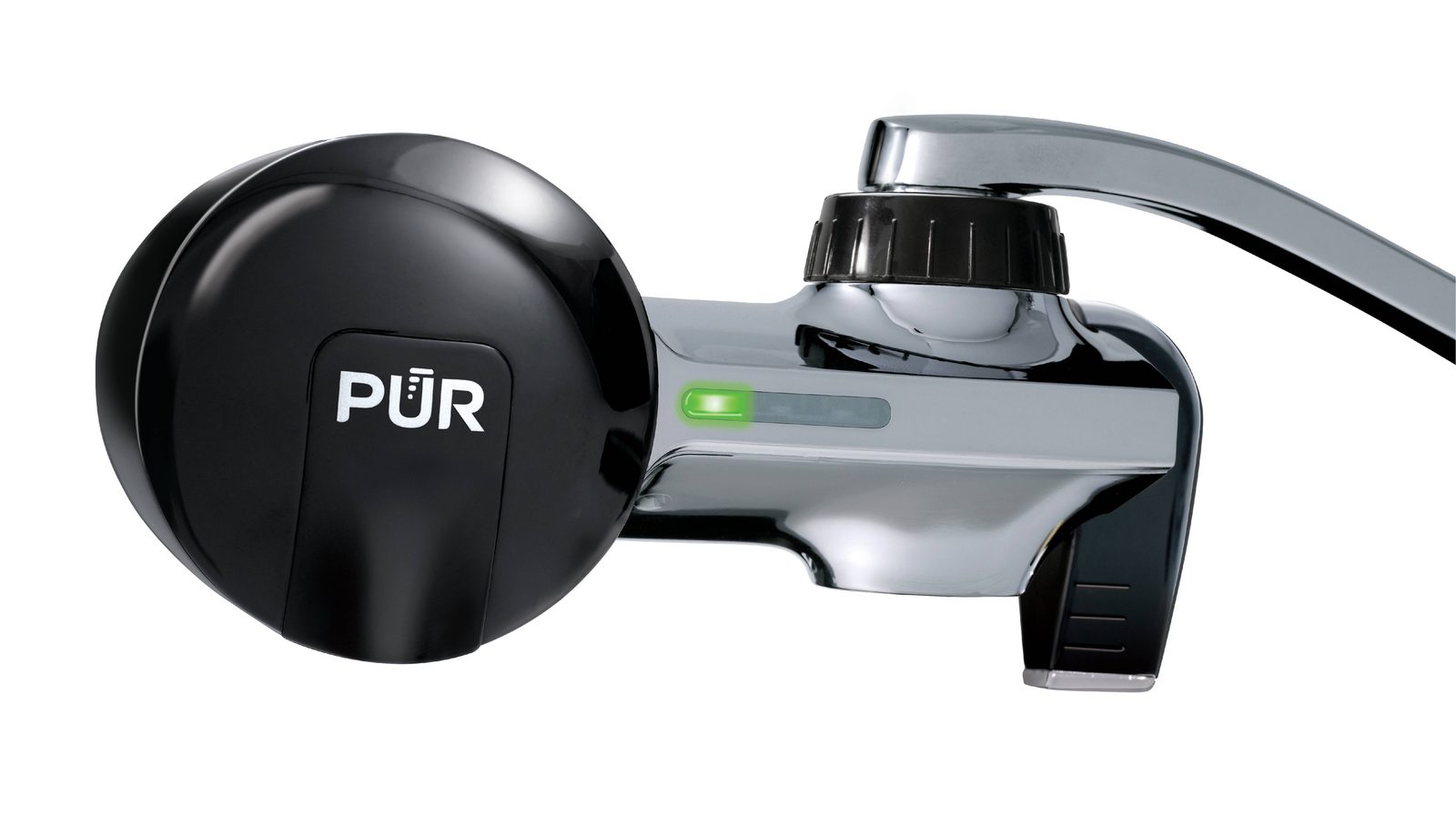 PUR Plus faucet-mount water filter with filter-change indicator